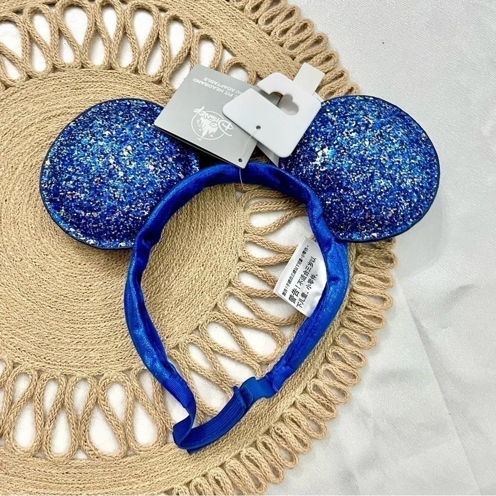 NWT Disney Dreams Come True Blue Glitter Adjustable Youth Ears